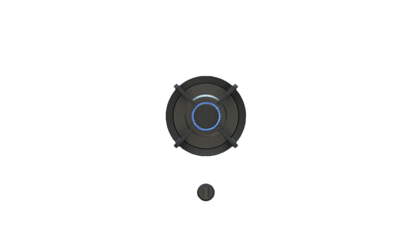 PITT AKAN AKAN1BT-NG 1-Burner, Top Mounted Control Knobs, BLACK Edition Burners, Natural Gas
