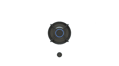 PITT AKAN AKAN1BT-NG 1-Burner, Top Mounted Control Knobs, BLACK Edition Burners, Natural Gas