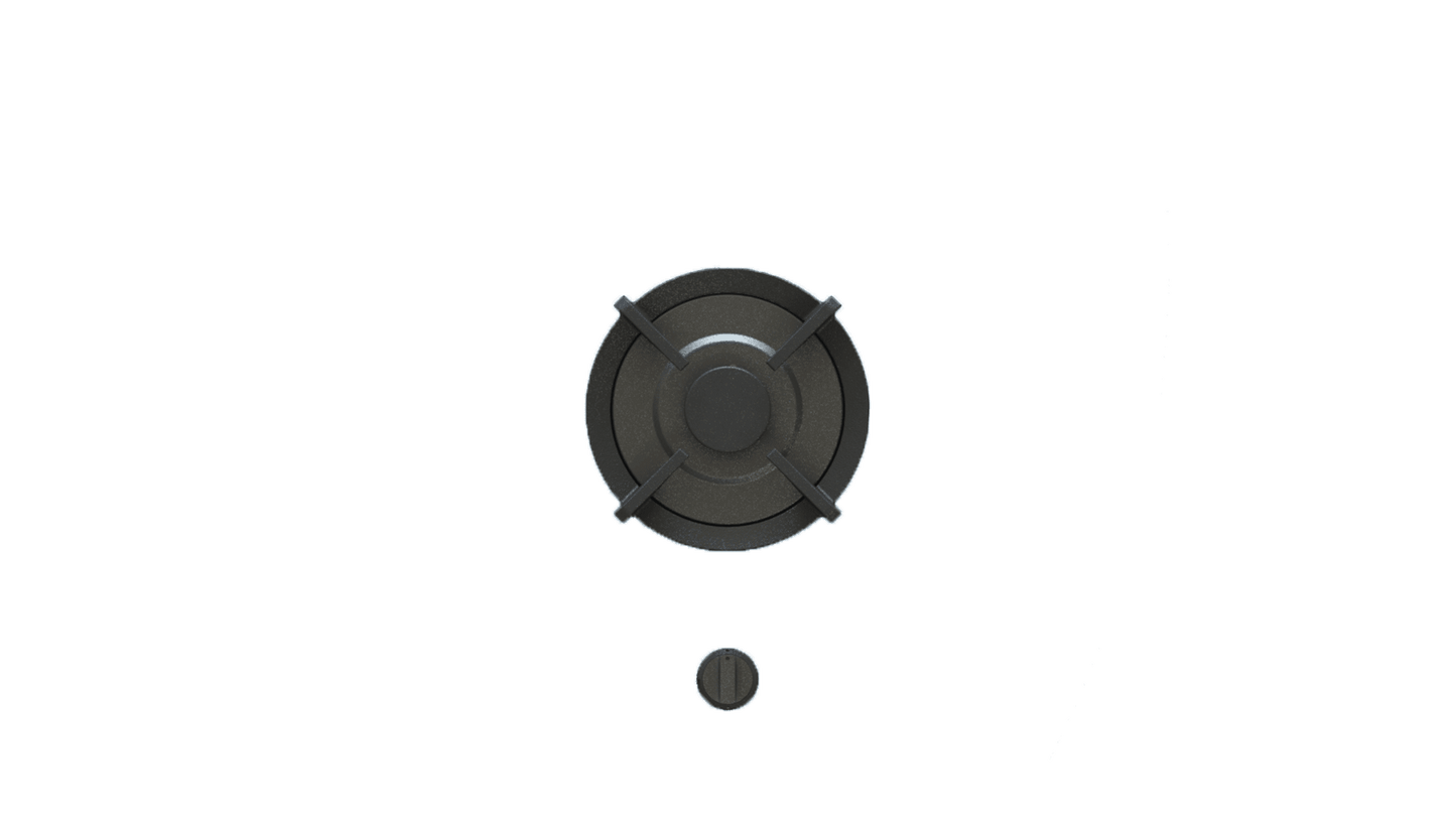 PITT AKAN AKAN1PT-NG 1-Burner, Top Mounted Control Knobs, PRO Brass burners, Natural Gas