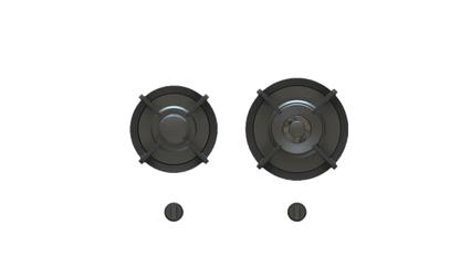 PITT BELY BELY2BT-NG, 2-Burner, Top Mounted Control Knobs, BLACK Edition Burners, Natural Gas