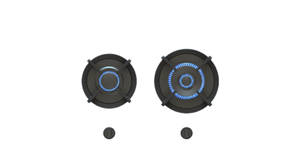 PITT BELY BELY2BT-NG, 2-Burner, Top Mounted Control Knobs, BLACK Edition Burners, Natural Gas
