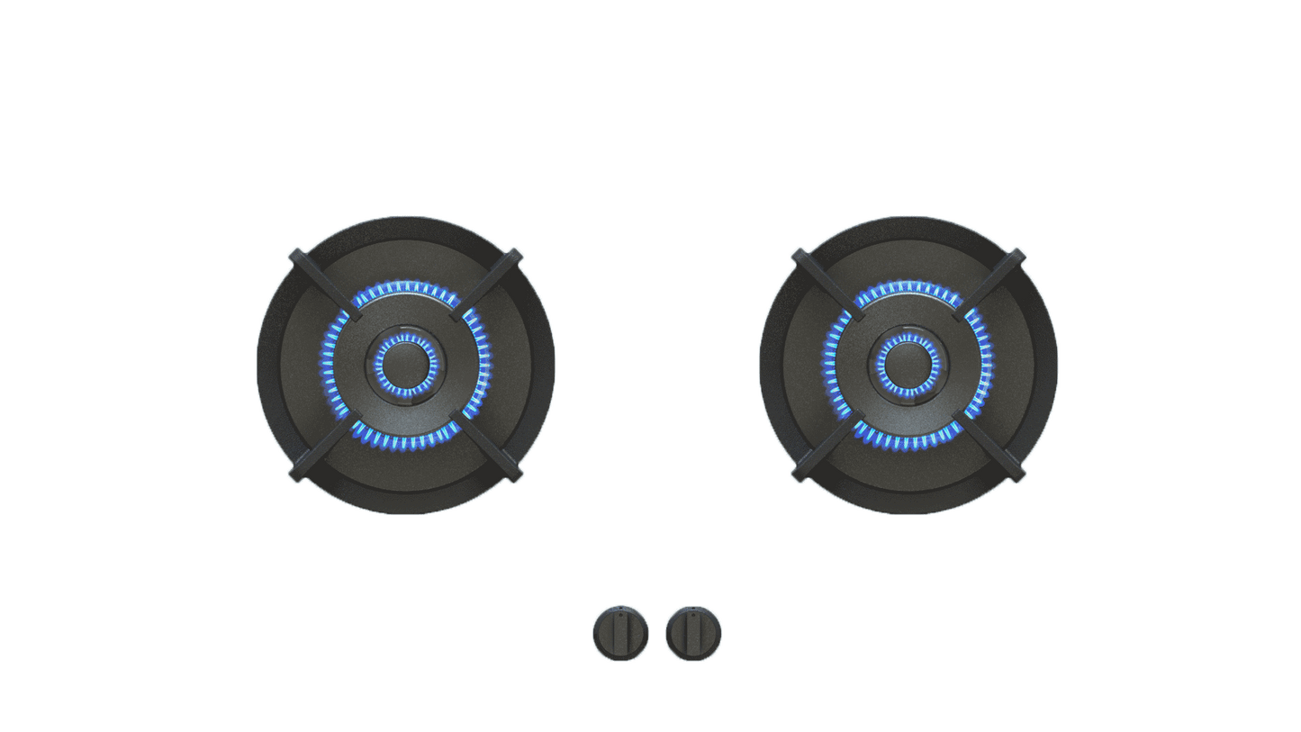 PITT BROMO BROMO2BT-NG, 2-Burner, Top Mounted Control Knobs, BLACK Edition Burners, Natural Gas