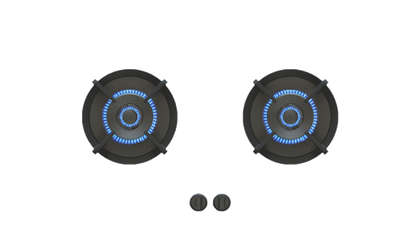 PITT BROMO BROMO2BT-NG, 2-Burner, Top Mounted Control Knobs, BLACK Edition Burners, Natural Gas