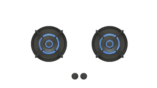 PITT BROMO BROMO2BT-NG, 2-Burner, Top Mounted Control Knobs, BLACK Edition Burners, Natural Gas