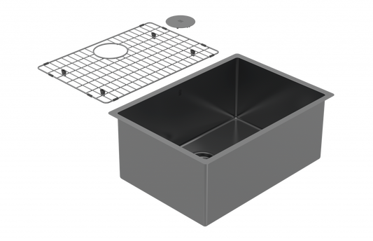 ZOMODO CAC584 25" Sgl Sink - UM, 16ga, R10 (Inc. BP Grid & Waste Cover)