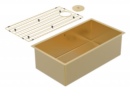 ZOMODO CAC762 32" Sgl Sink - UM, 16ga, R10 (Inc. Grid & Drain Cover)