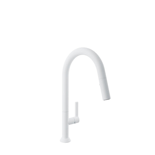 BARIL CUI-9340-02L High Single Hole Kitchen Faucet With 2-Function Pull-Down Spray