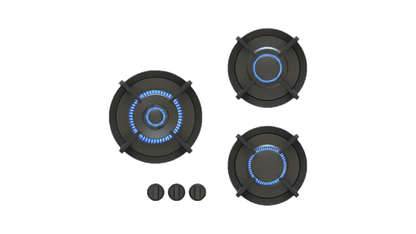 PITT CIMA CIMA3PT-NG, 3-Burner, Top Mounted Control Knobs, PRO Brass Burners, Natural Gas