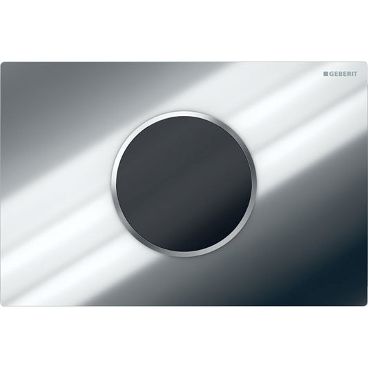 GEBERIT 115.908.Kh.6 Wc Flush Control With Electronic Flush Actuation, Battery Operation, Dual Flush, Sigma10 Actuator Plate, Automatic/Touchless