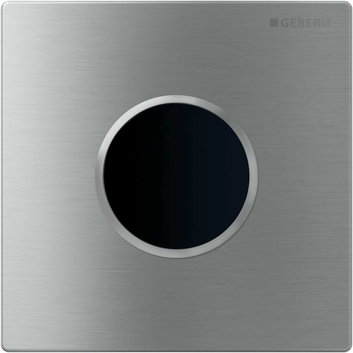 GEBERIT 116.025.Sn.1 Urinal Flush Control With Electronic Flush Actuation, Mains Operation, Cover Plate Type 10