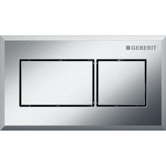 GEBERIT 116.051.Gh.1 Remote Flush Actuation, Square Design, Pneumatic, For Dual Flush, Concealed Actuator