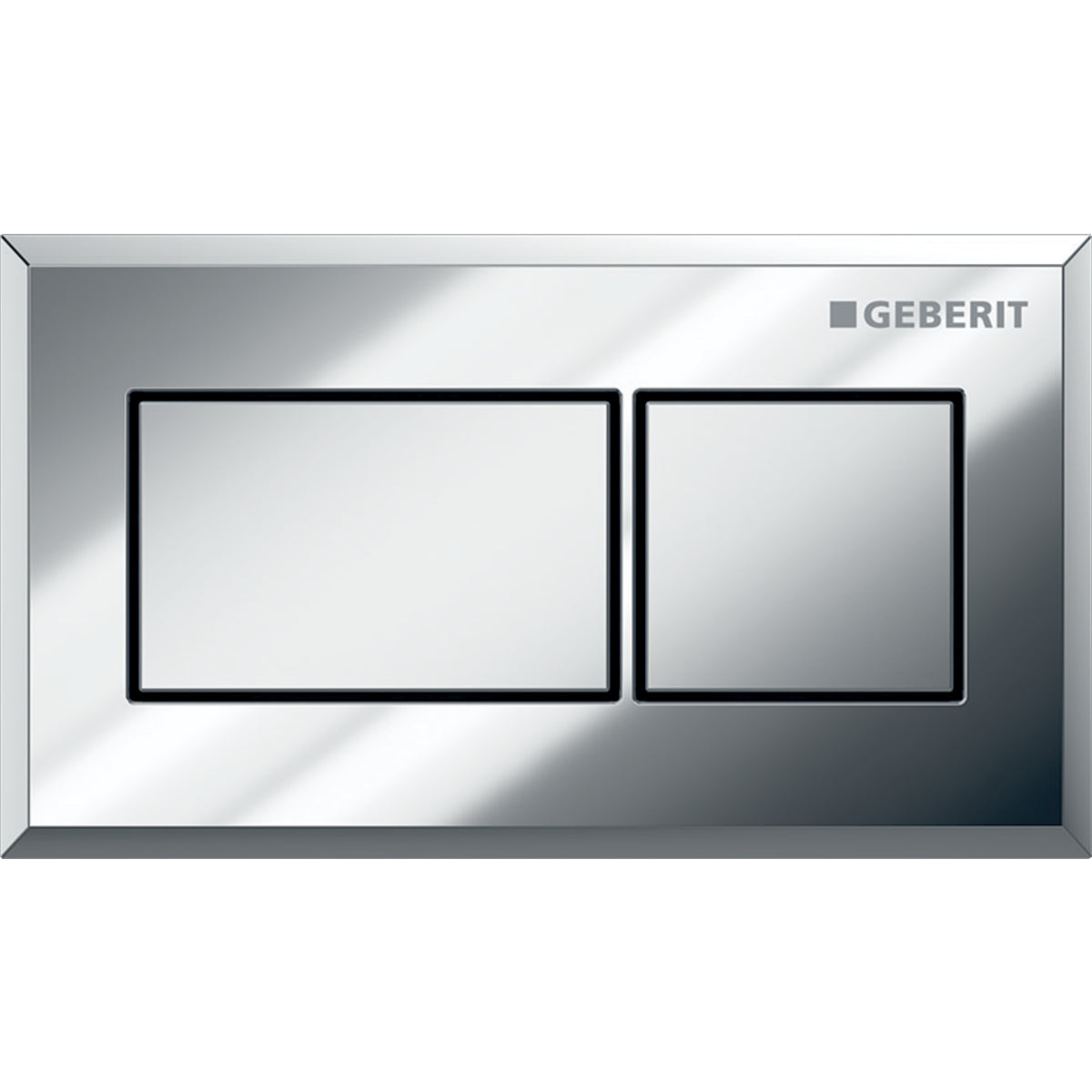 GEBERIT 116.053.Gh.1 Remote Flush Actuation, Square Design, Pneumatic, For Dual Flush, For Sigma Concealed Cistern 8 Cm, Concealed Actuator