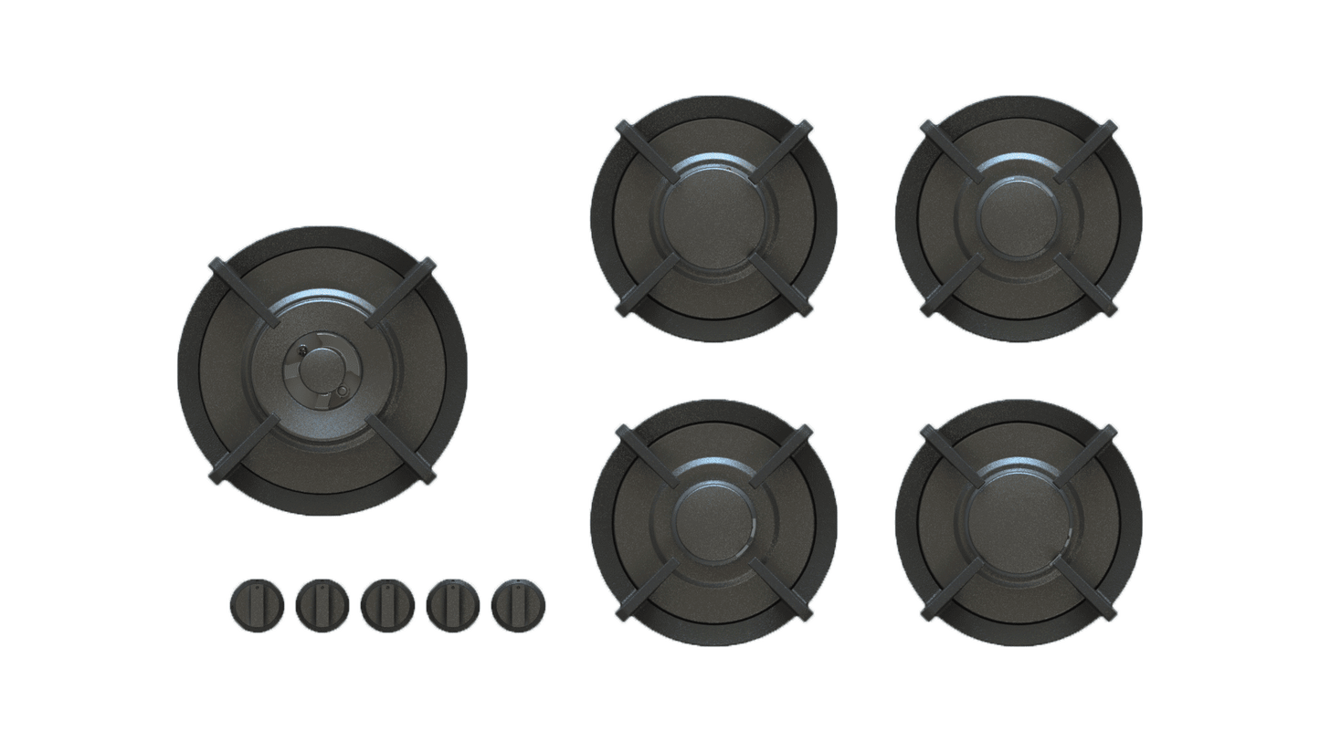 PITT ENEP ENEP5PT-NG, 5-Burner, Top Mounted Control Knobs, PRO Brass Burners, Natural Gas
