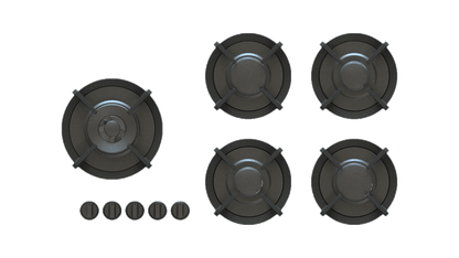 PITT ENEP ENEP5PT-NG, 5-Burner, Top Mounted Control Knobs, PRO Brass Burners, Natural Gas