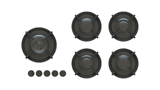 PITT ENEP ENEP5PT-NG, 5-Burner, Top Mounted Control Knobs, PRO Brass Burners, Natural Gas