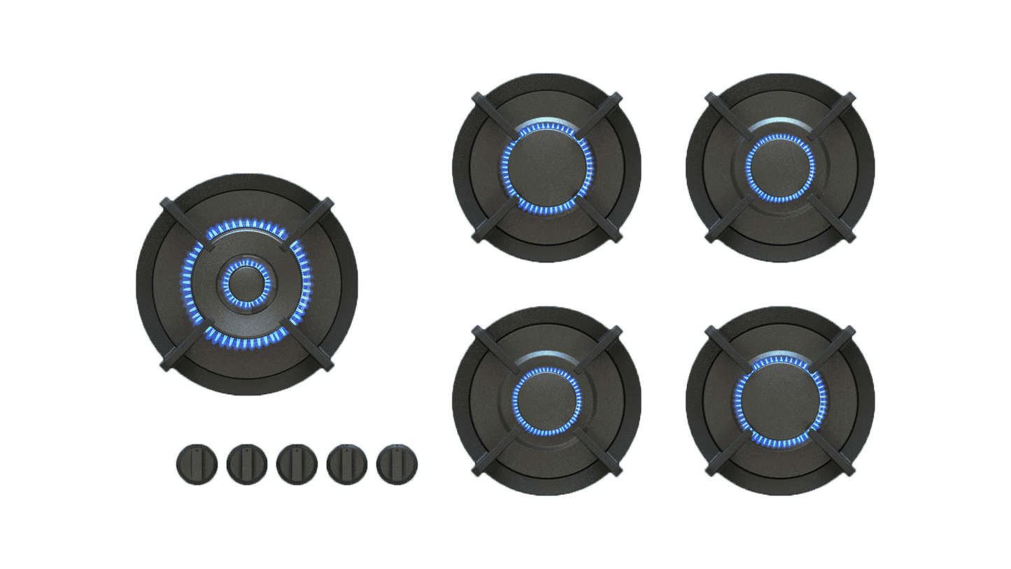 PITT ENEP ENEP5PT-NG, 5-Burner, Top Mounted Control Knobs, PRO Brass Burners, Natural Gas