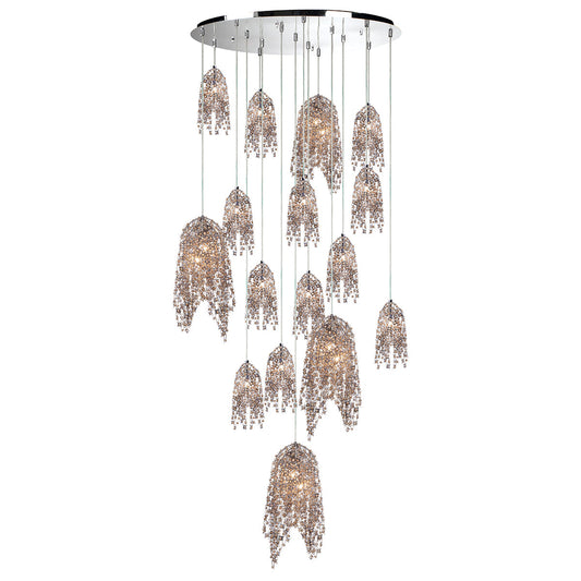 EUROFASE 31619 20-Light 38in Multi Drop Chandelier