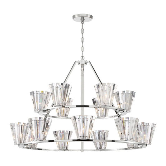 EUROFASE 38869 2-Tiers 15-Light 51in Grand Chandelier