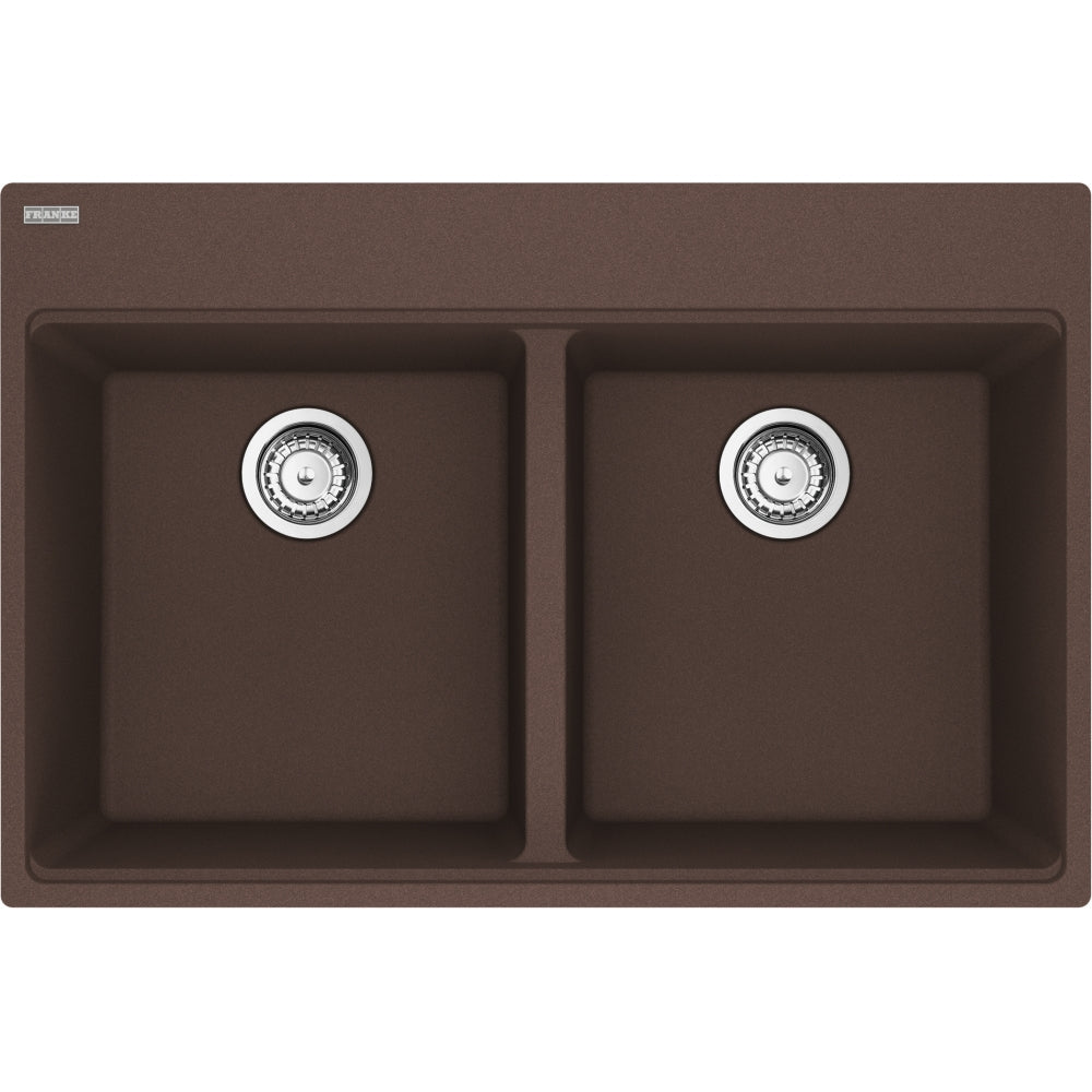 FRANKE MAG6201515 MARIS TM GRN DBL 36CAB WITH STRAINER BASKET GRANITE COMPOSITE SINK
