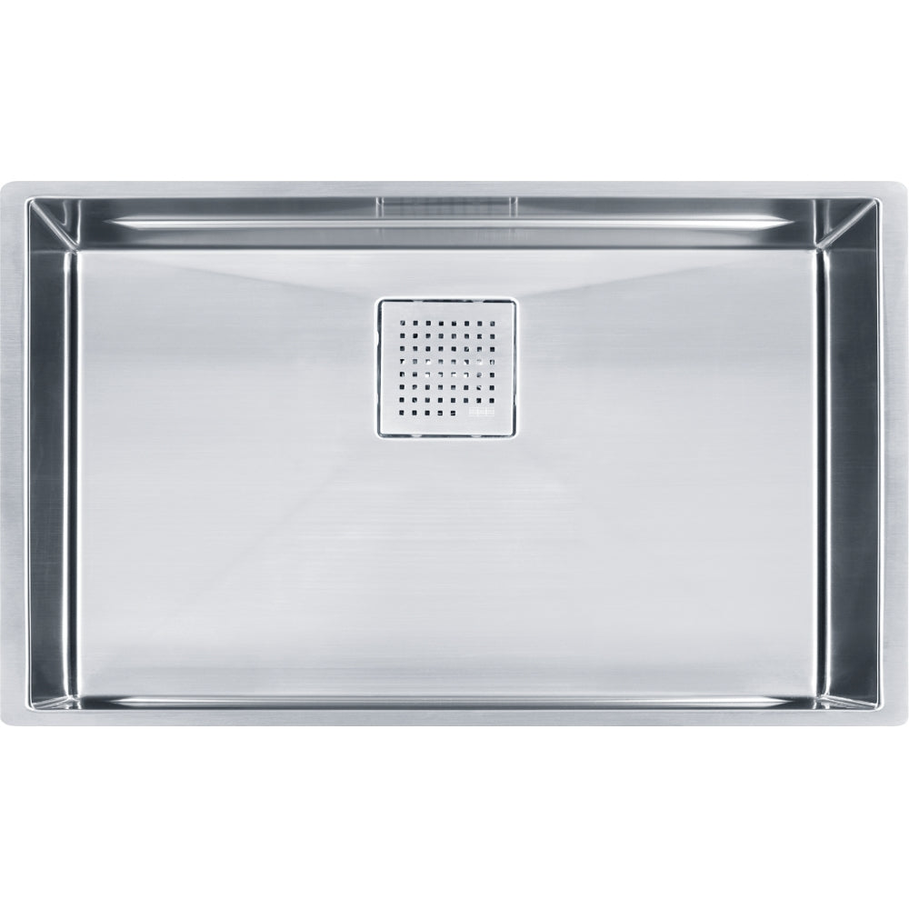 FRANKE PKX11028-S PEAK UM 16G SS SGL 33CAB WITH STRAINER BASKET STAINLESS STEEL SINK