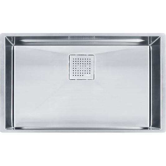 FRANKE PKX11028-S PEAK UM 16G SS SGL 33CAB WITH STRAINER BASKET STAINLESS STEEL SINK