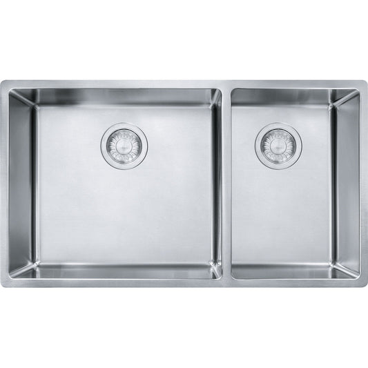 FRANKE CUX160 CUBE UM 18G SS DBL 36CAB STAINLESS STEEL SINK