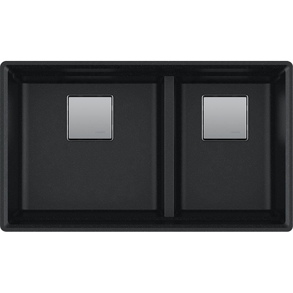FRANKE PKG160LD PEAK UM GRN DBL 36CAB - LOW DIVIDE WITH STRAINER BASKET GRANITE COMPOSITE SINK