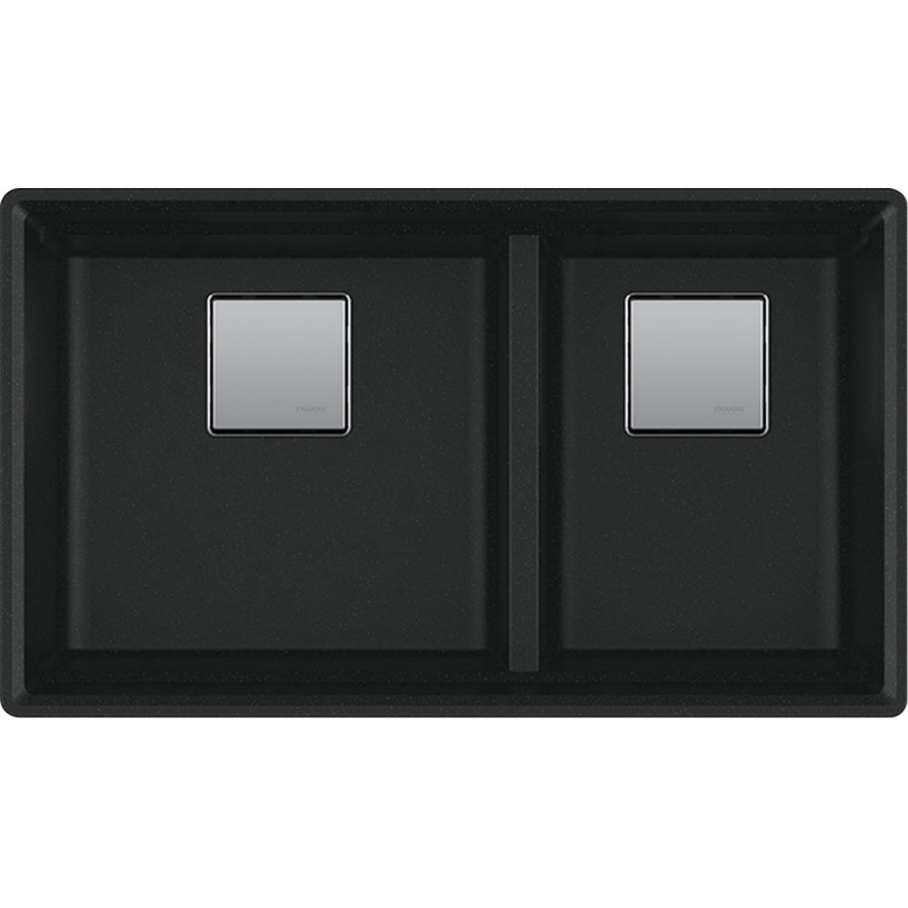 FRANKE PKG160LD PEAK UM GRN DBL 36CAB - LOW DIVIDE WITH STRAINER BASKET GRANITE COMPOSITE SINK