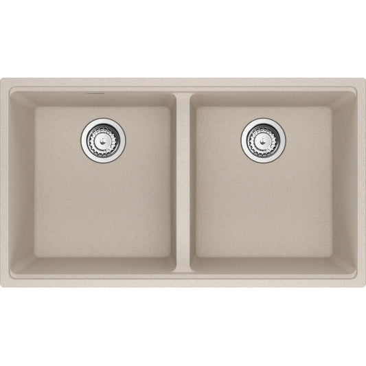 FRANKE MAG1201515 MARIS UM GRN DBL 36CAB WITH STRAINER BASKET GRANITE COMPOSITE SINK