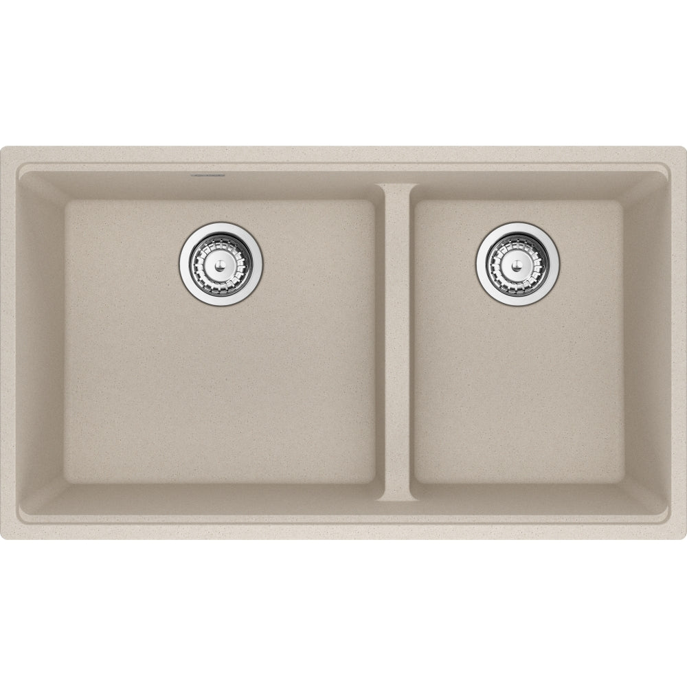 FRANKE MAG1601812LD MARIS UM GRN DBL 36CAB - LOW DIVIDE WITH STRAINER BASKET GRANITE COMPOSITE SINK