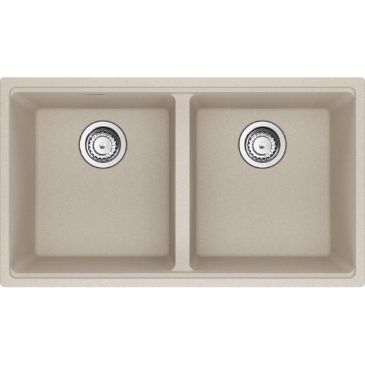 FRANKE MAG1201414 MARIS UM GRN DBL 33CAB WITH STRAINER BASKET GRANITE COMPOSITE SINK