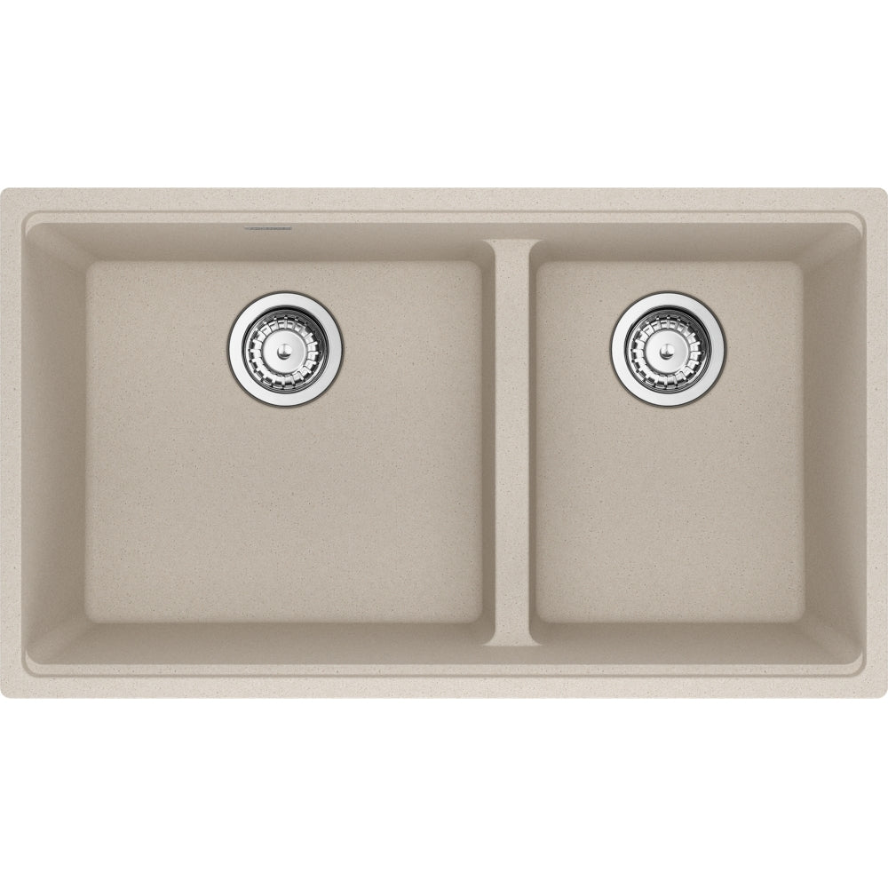 FRANKE MAG1601611LD MARIS UM GRN DBL 33CAB - LOW DIVIDE WITH STRAINER BASKET GRANITE COMPOSITE SINK