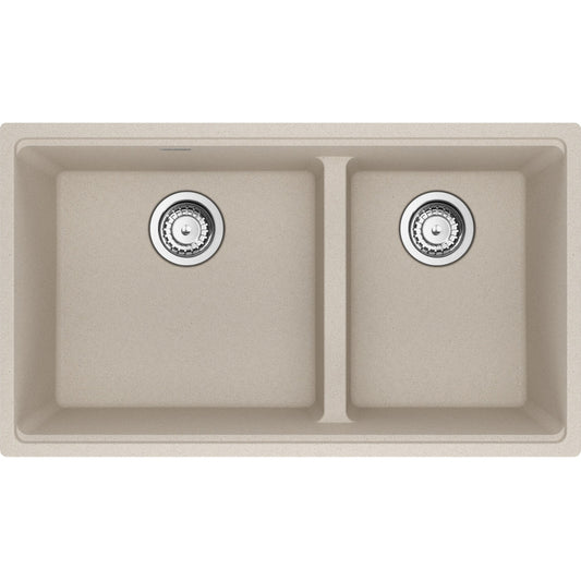 FRANKE MAG1601611LD MARIS UM GRN DBL 33CAB - LOW DIVIDE WITH STRAINER BASKET GRANITE COMPOSITE SINK