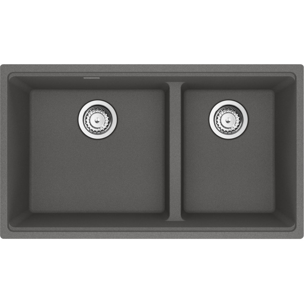 FRANKE MAG1601611LD MARIS UM GRN DBL 33CAB - LOW DIVIDE WITH STRAINER BASKET GRANITE COMPOSITE SINK