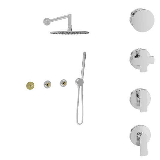 Complete thermostatic shower kit (without handle)