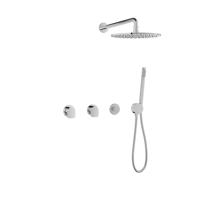 Complete thermostatic shower kit