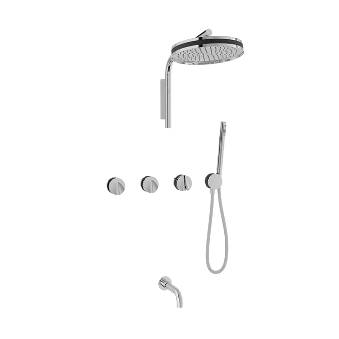 Complete thermostatic shower kit