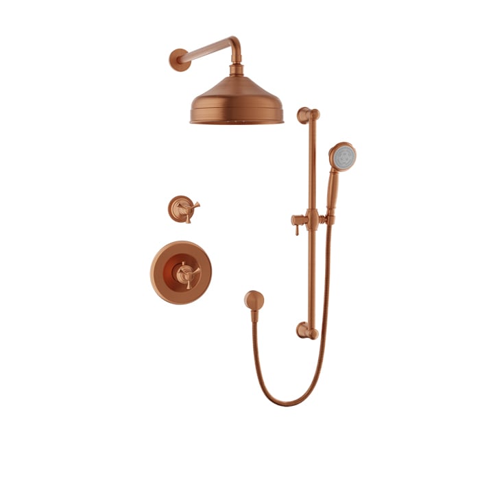 Complete thermostatic shower kit