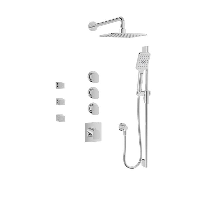 Complete thermostatic shower kit
