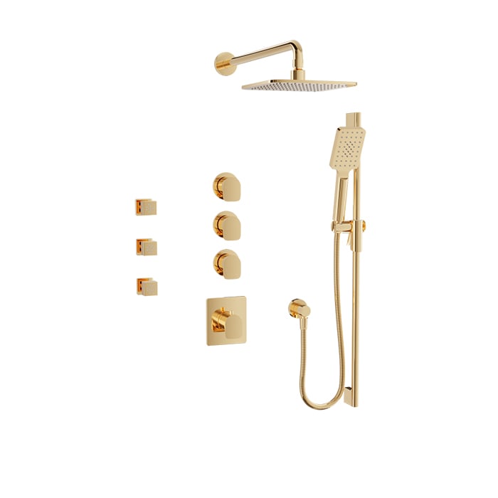 Complete thermostatic shower kit
