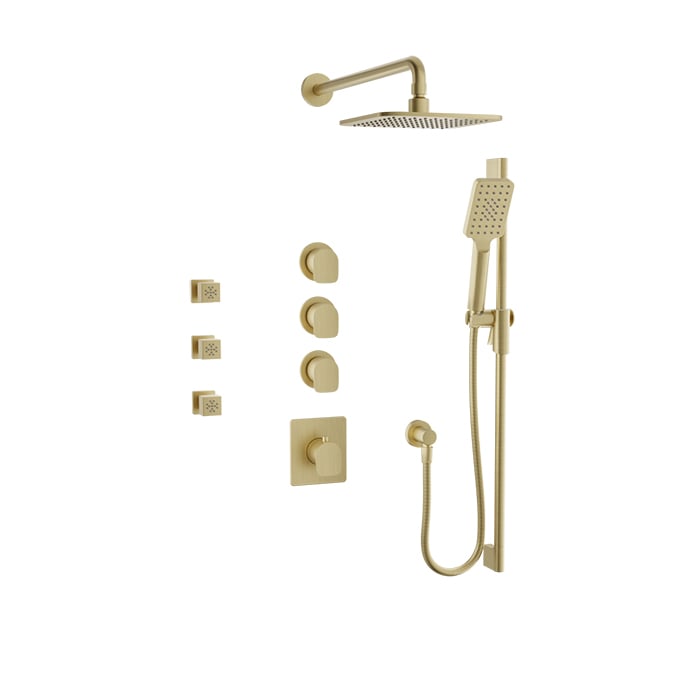 Complete thermostatic shower kit