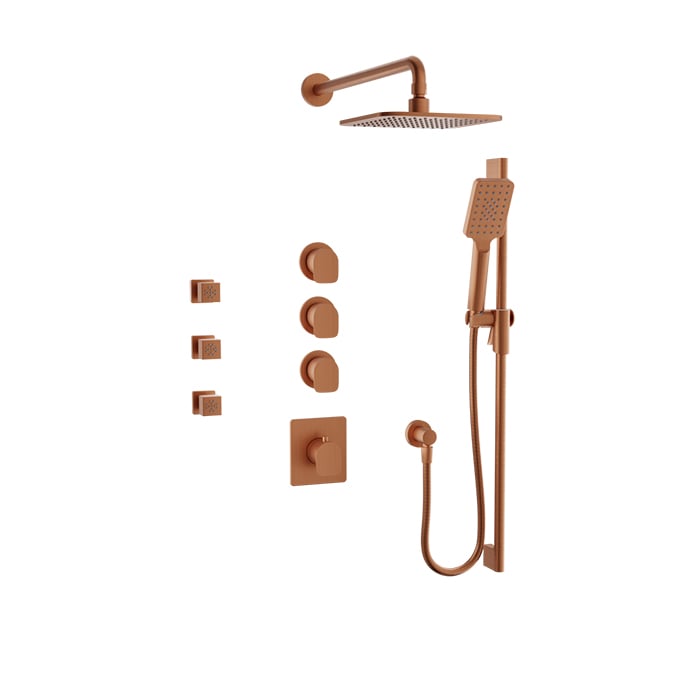Complete thermostatic shower kit