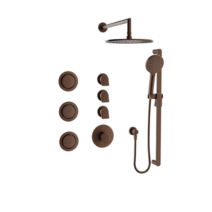 Complete thermostatic shower kit