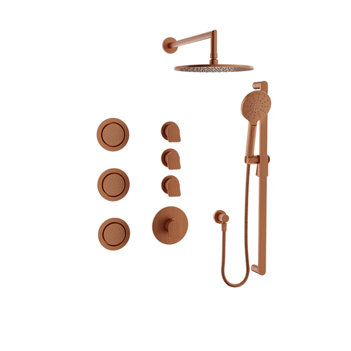 Complete thermostatic shower kit