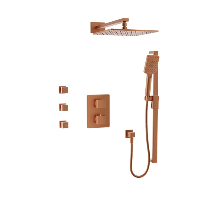 Complete thermostatic pressure balanced shower kit