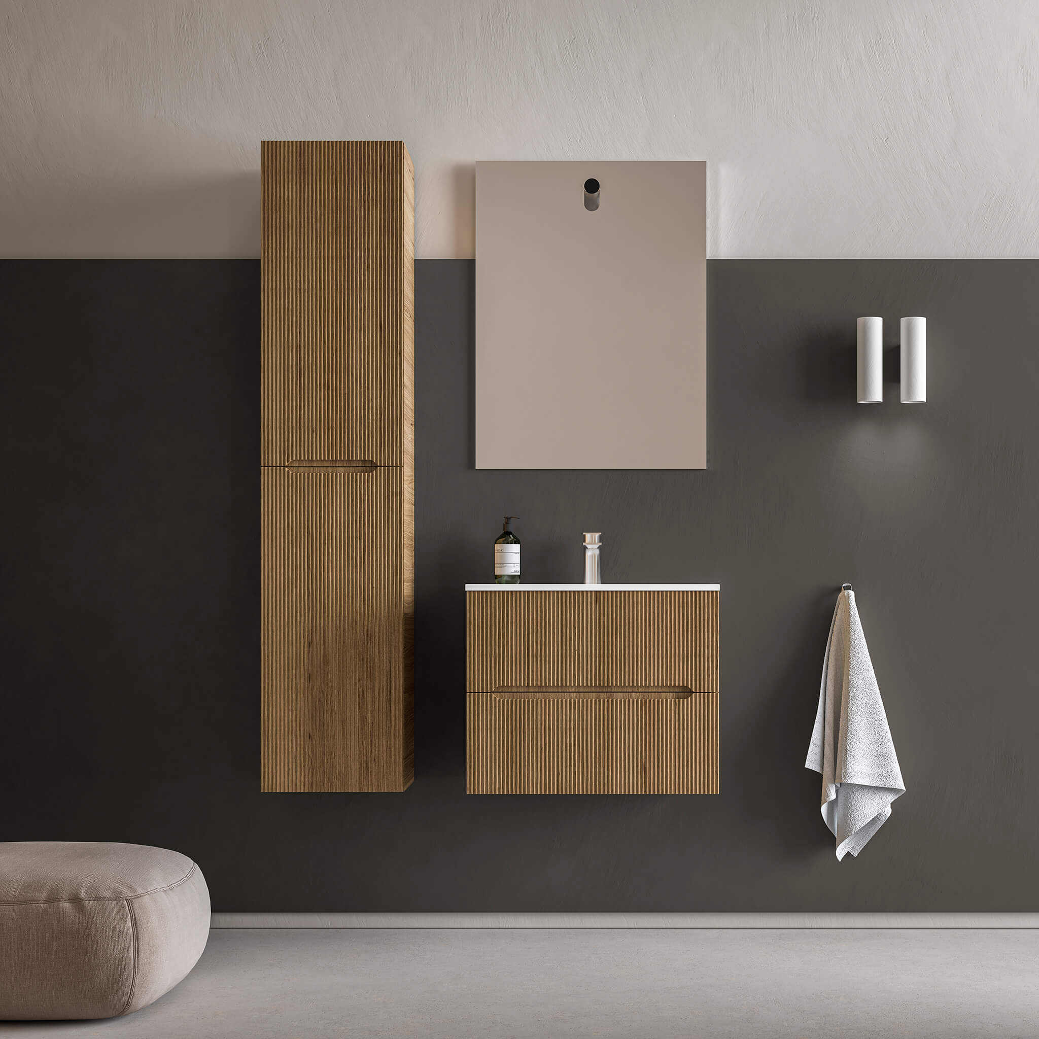 STONETOUCH RUN24 Runway Wall Mounted Vanity 24"
