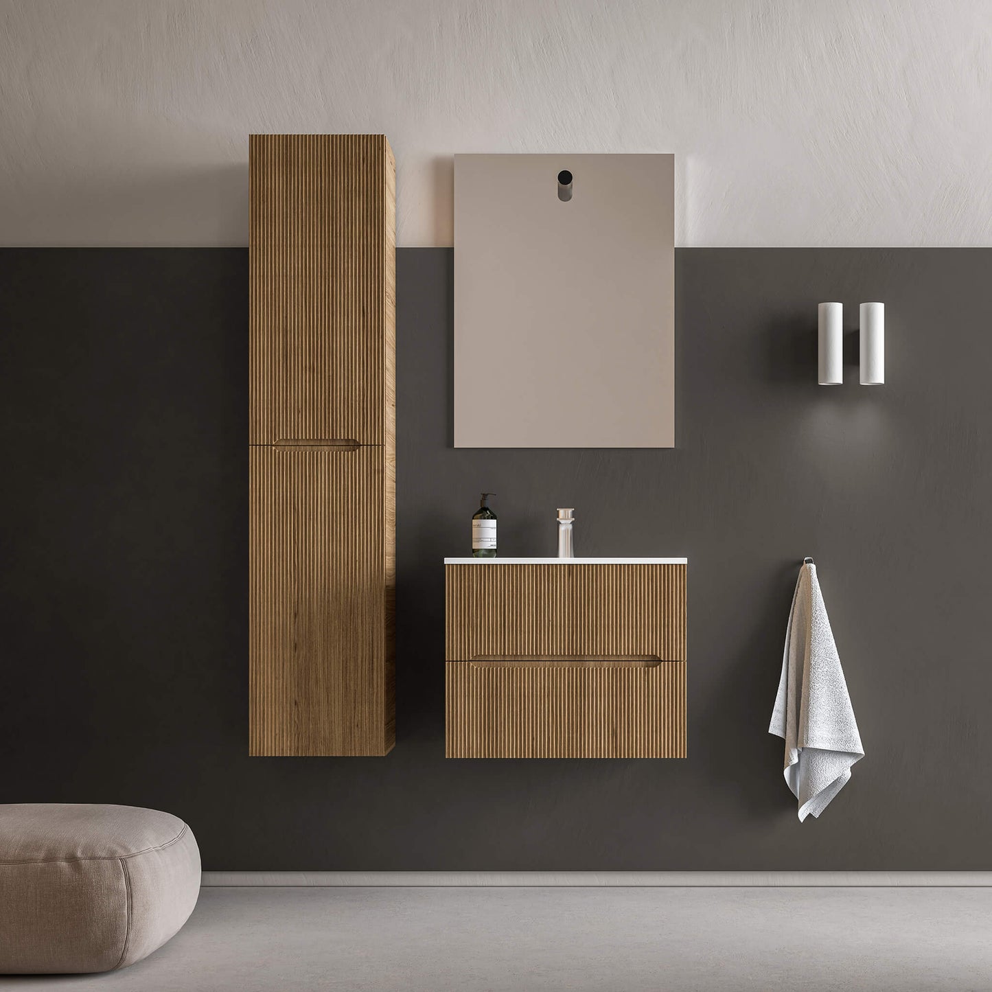 STONETOUCH RUN24 Runway Wall Mounted Vanity 24"