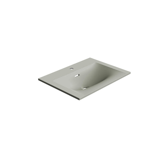 STONETOUCH 1NEV24 Neve 24'' Mineralsolid Vanity Top - 1 Hole
