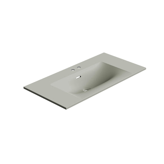 STONETOUCH 2NEV36 Neve 36'' Mineralsolid Vanity Top - 2 Holes