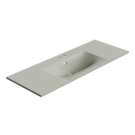 STONETOUCH 2NEV48 Neve 48'' Mineralsolid Vanity Top - 2 Holes